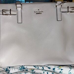Kate Spade Cream Pebbled Leather Shoulder Bag